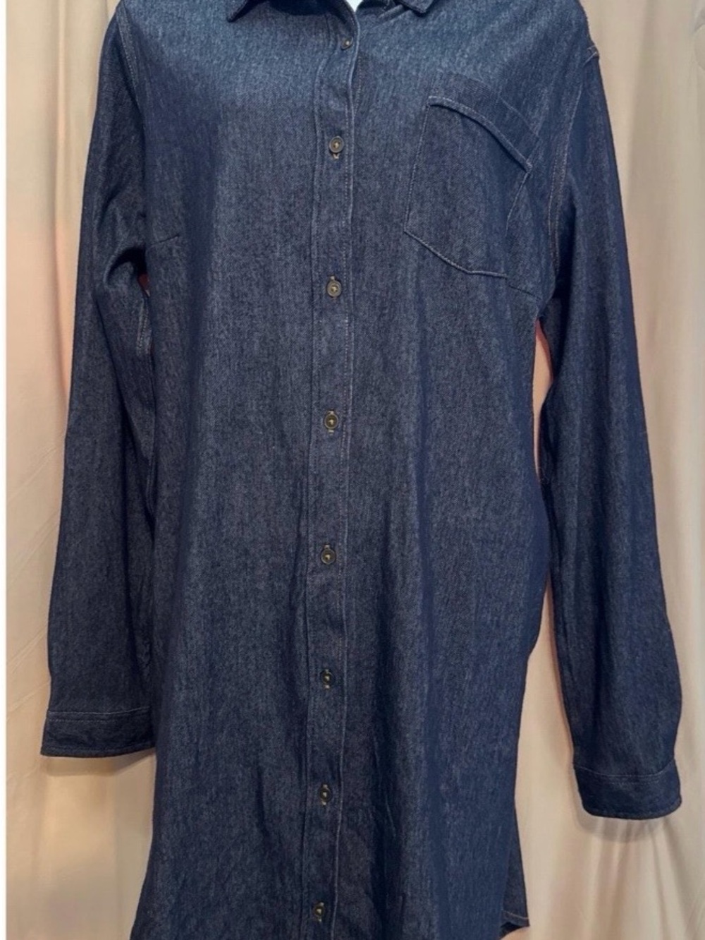 Bobbie Brooks Dark Blue Denim Shirt Dress